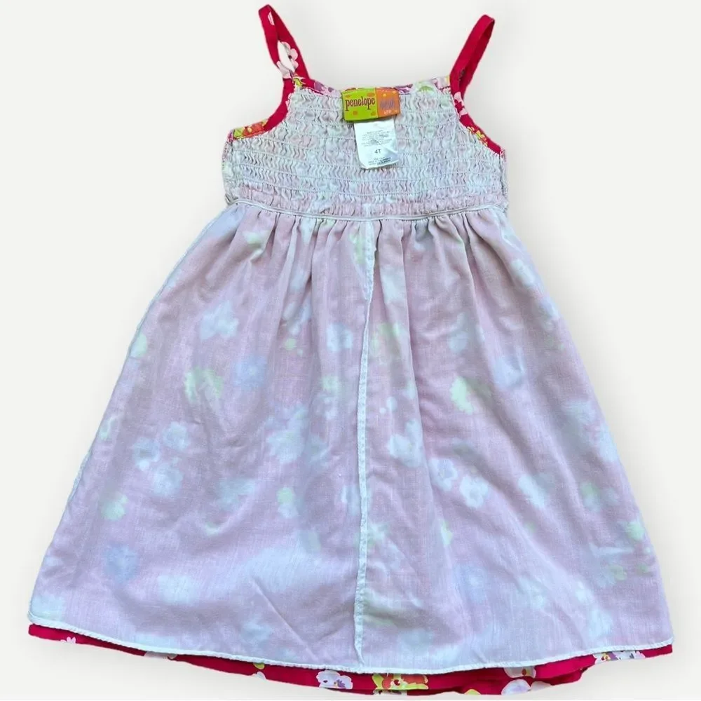 Penelope Mack Girls Toddler Kids Sleeveless Tank Sun Ruffle Detail Dress. 4. 4T.
